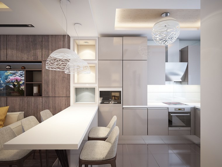 luz led opciones interiores cocina comedor comparten espacio ideas