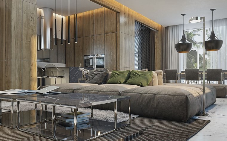 luz led opciones interiores muebles grices ideas