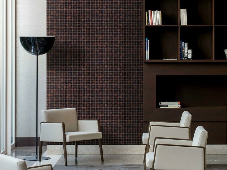 mosaico estilo elegante color marrón