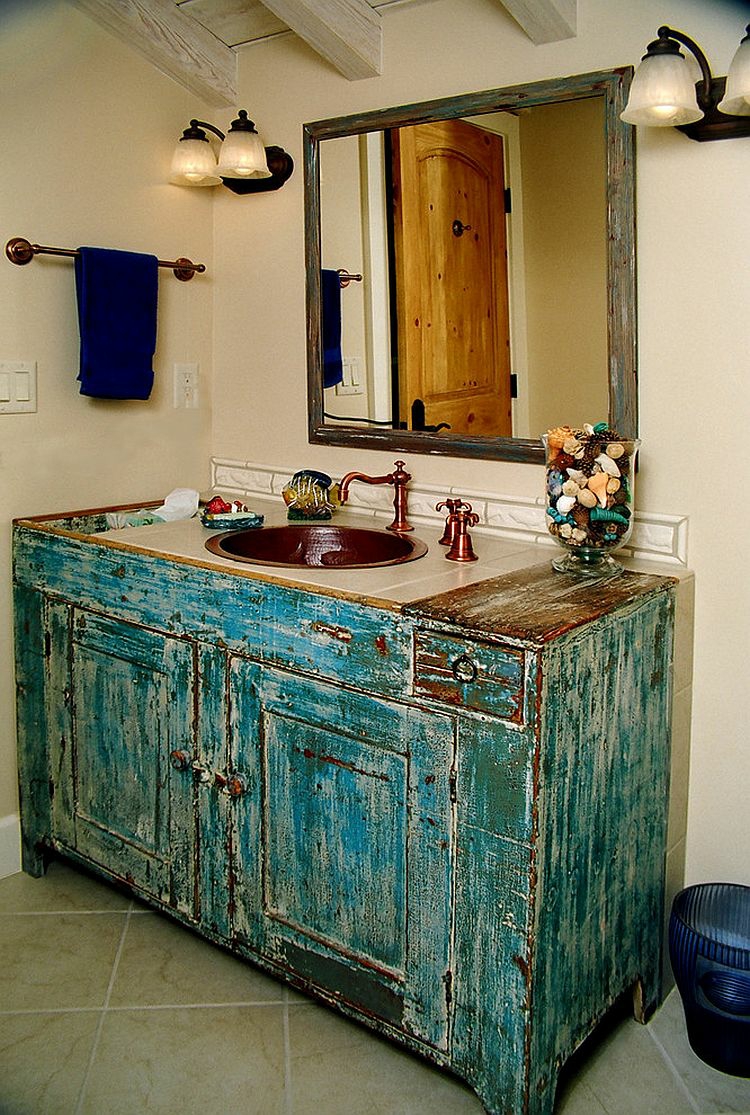 mueble lavabo shabby chic despintado