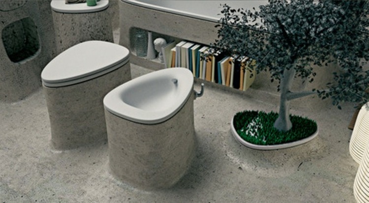 muebles baño originales concreto cemento