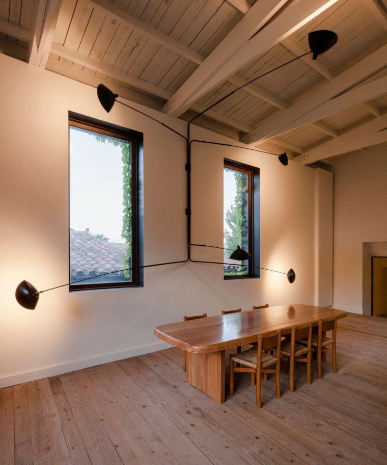 muebles diseno casa paredes blancas comedor muebles madera ideas