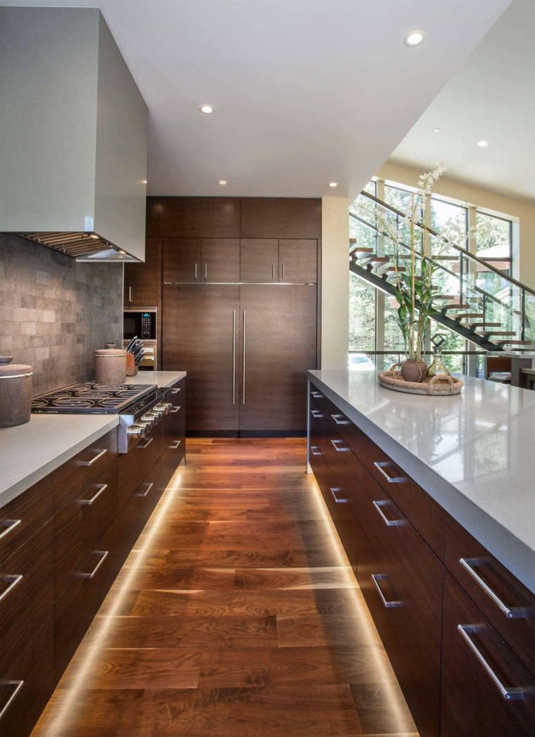 muebles de diseño cocina iluminacion LED ideas
