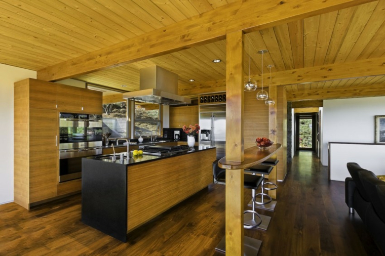 muebles diseno residencia cocina isla grande ideas