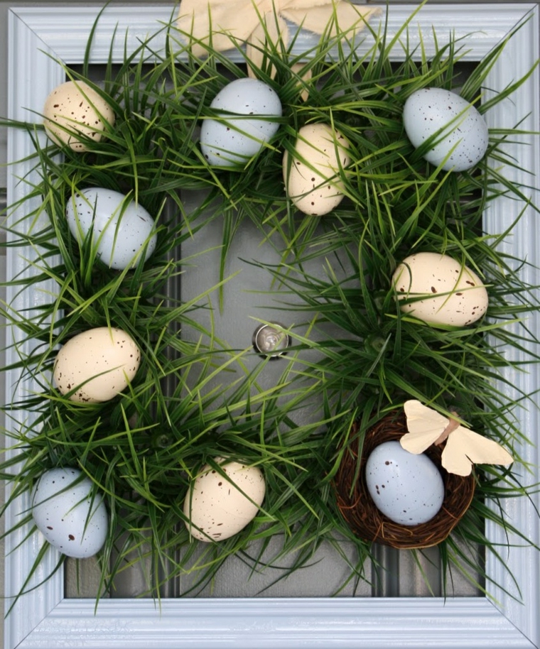 opciones coronas huevos hierba verde ideas