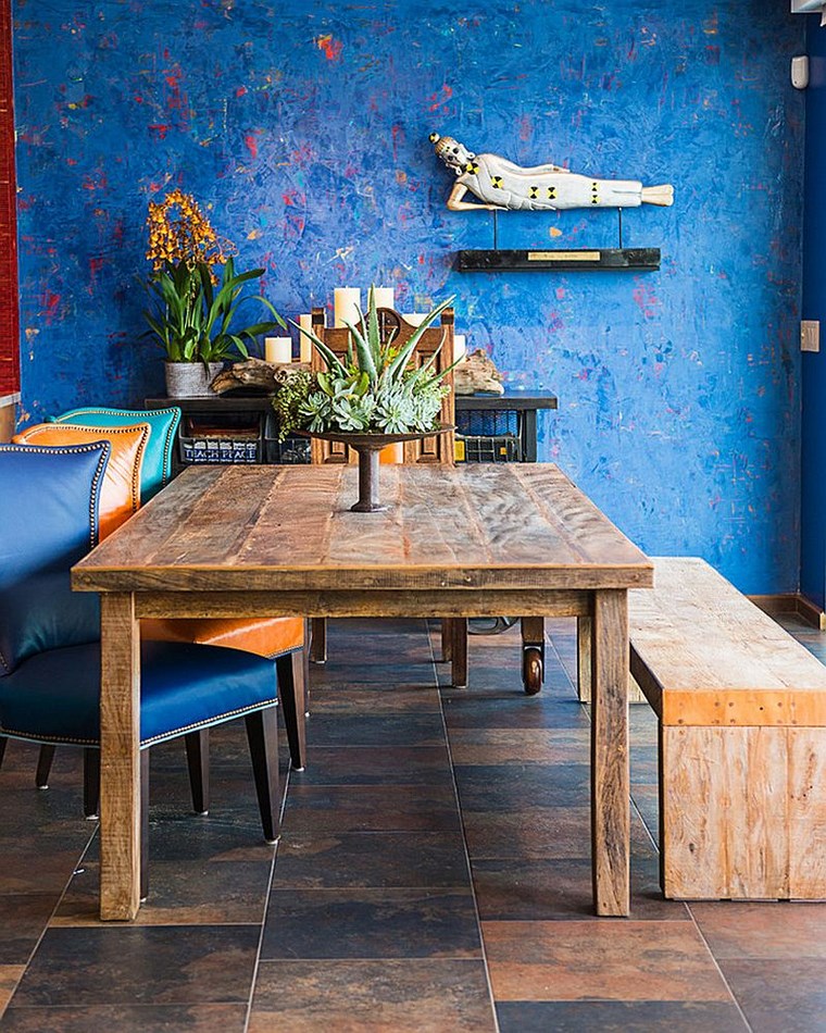 opciones diseno colorido comedor combinacion texturas ideas