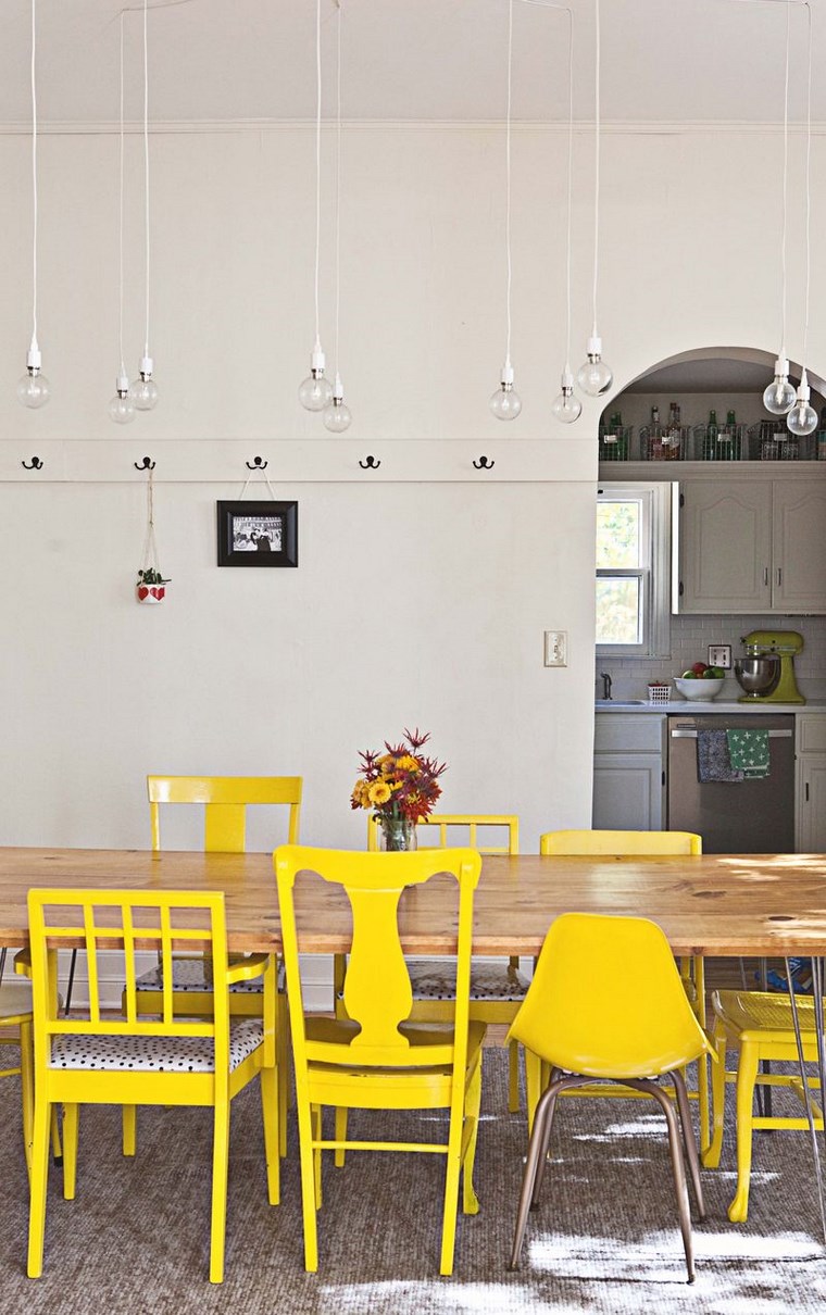 opciones diseno colorido comedor sillas amarillas ideas