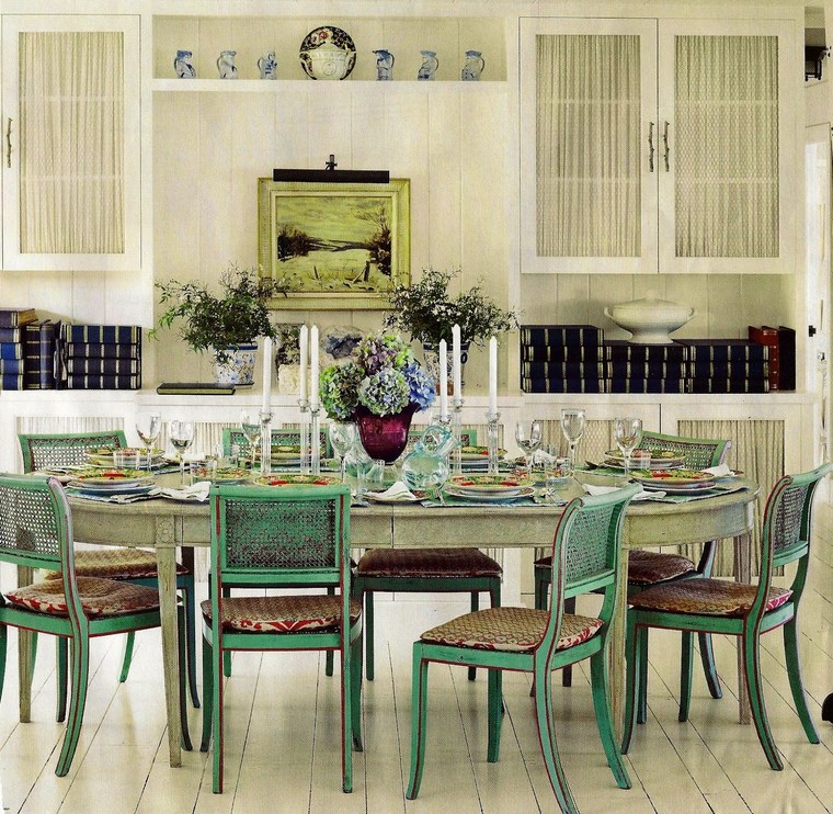 opciones diseno colorido comedor sillas cojines ideas