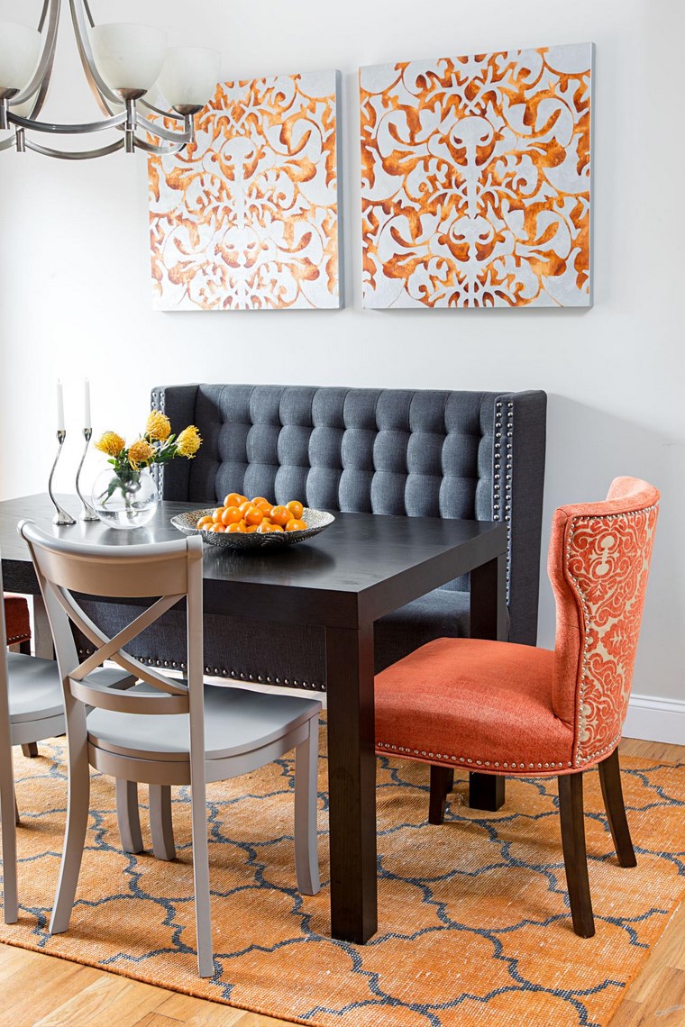 opciones diseno colorido comedor sofa cuadros ideas