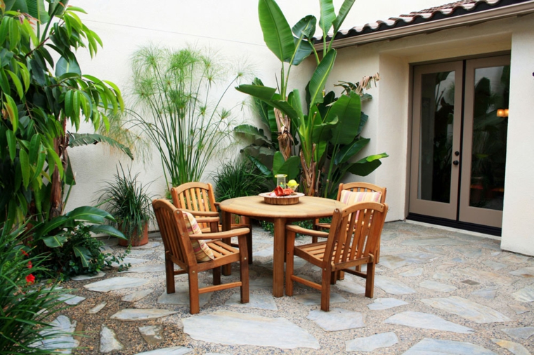 original terraza con muebles de madera original decoración muebles madera