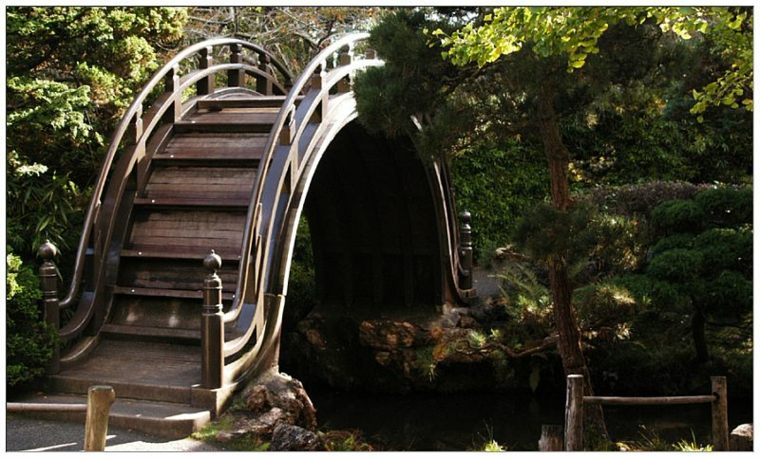 originales diseños puentes jardín