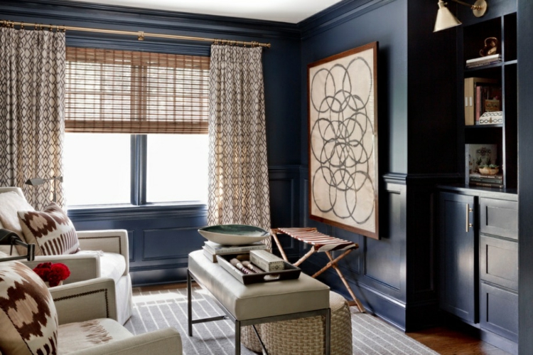 Color azul en las paredes de interior - cincuenta diseños geniales