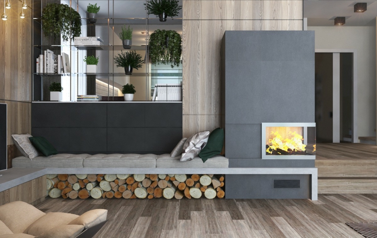 paredes suelo madera isnpiracion salon ideas