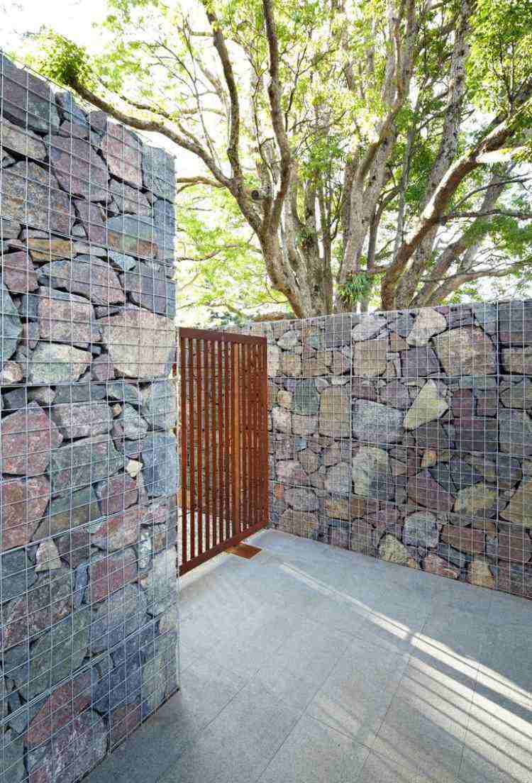 piedras diseño fachadas modernas entrada