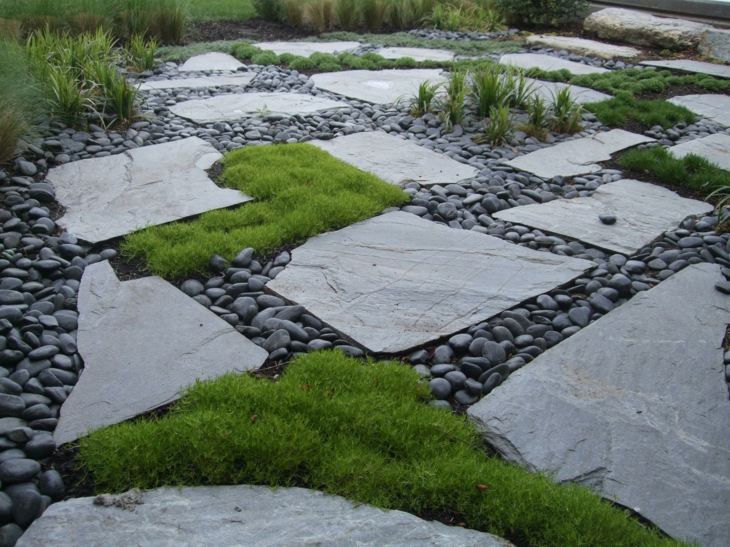 piedras para jardin circulares efectos lajas