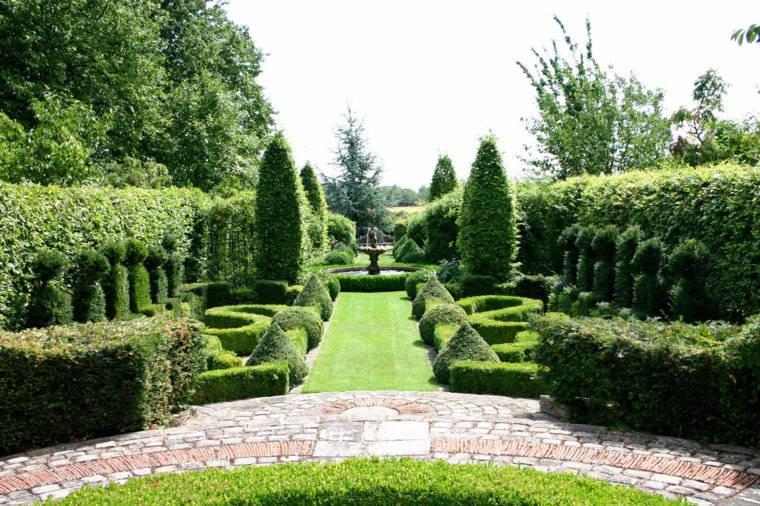 plano jardin clasico plantas naturalidad ideas