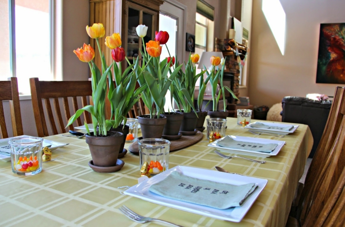 primavera casa opciones decorar comedor tulipanes ideas