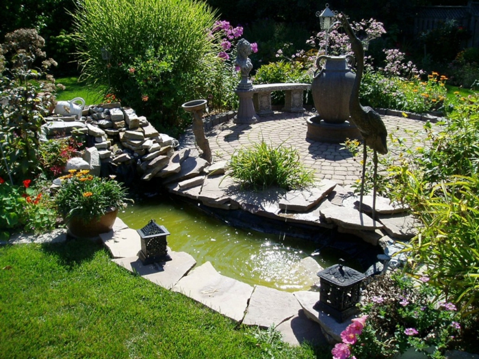 primavera jardines conceptos lagos cascadas