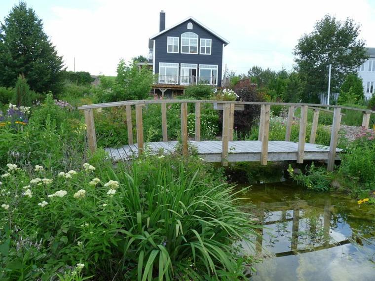 puentes estanques naturales jardin