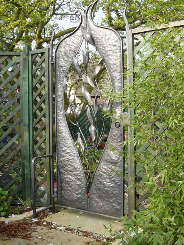 puerta original diseño vegetales