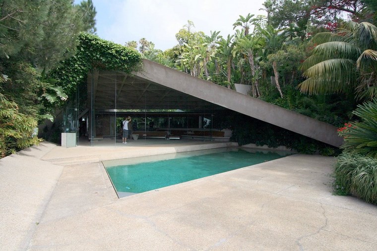 residencia colina jardin piscina plantas ideas