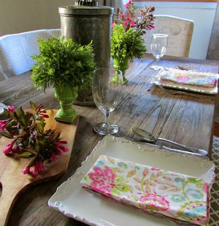 servilletas tela estampa floral plantas ideas
