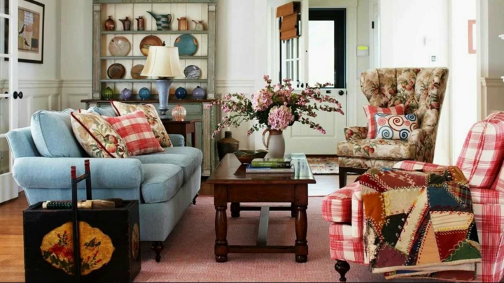 shabby chic salones barreras colores cojines