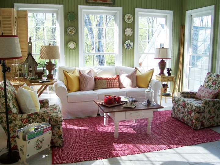 shabby chic salones color detalles rosas
