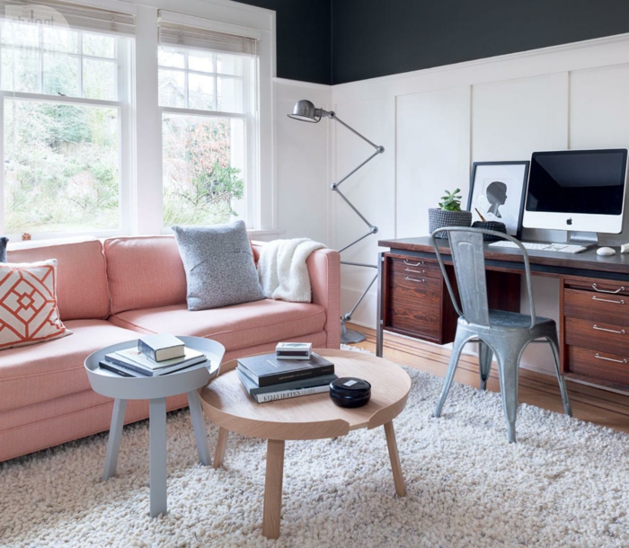 sofa mesitas colores pastel salon ideas