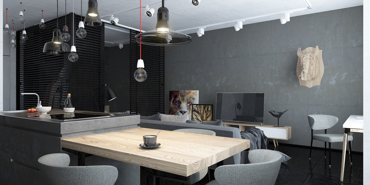  diseño cocina comedor loft