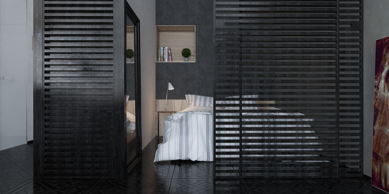 rejas separadoras ambiente dormitorio