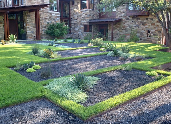 arbustos de jardin contemporaneo zonas distintas ideas