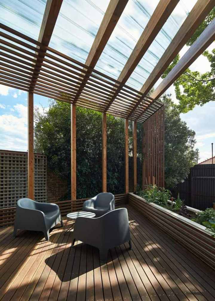 arquitectura madera soleado techados plantas