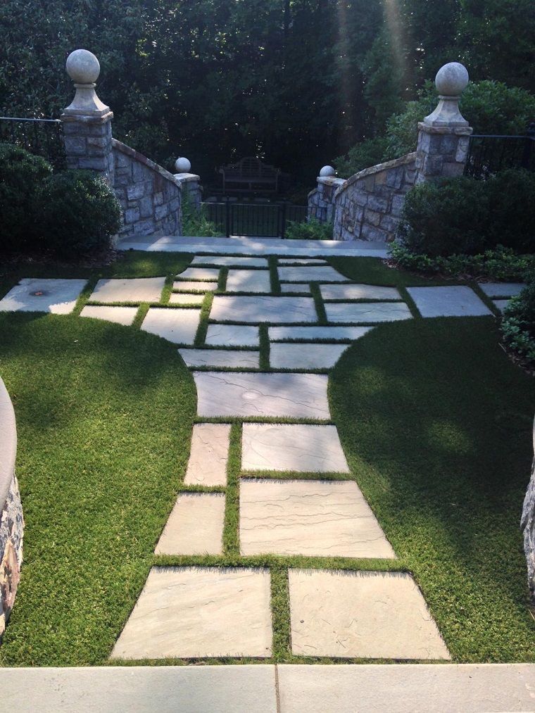 ideas para la salida caminos jardin cesped escaleras mansion ideas