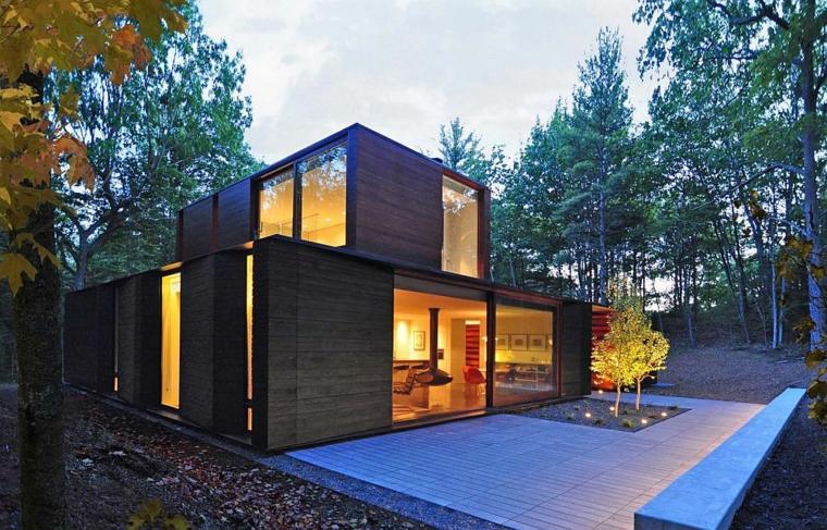casas modernas diseño grava plantas sluiones