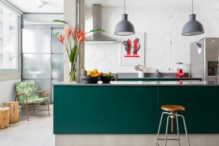 Ladrillos y hormigón expuestos - el apartamento Joao de RSRG