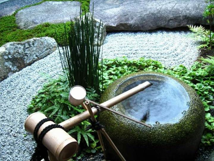 detalles agua bambu sonidos pequeños