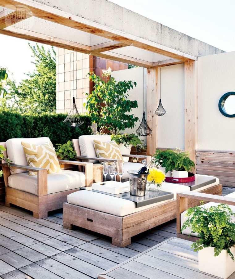 diseno terraza atico modernos muebles madera ideas