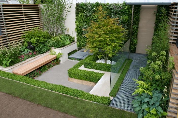 diseño de jardines ideas geometrico lineas