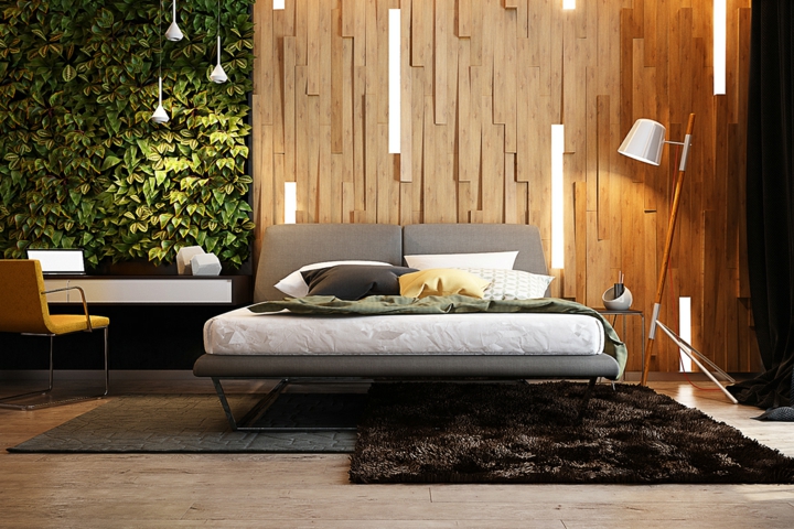 dormitorio iluminacion pared vertical colores