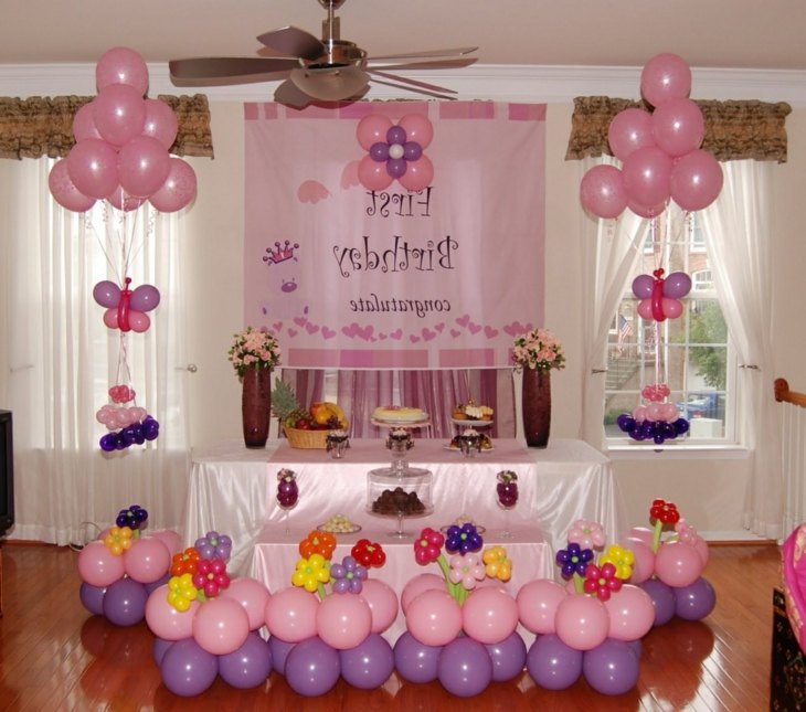 globos rosa niñas puertas salones celebraciones estilos