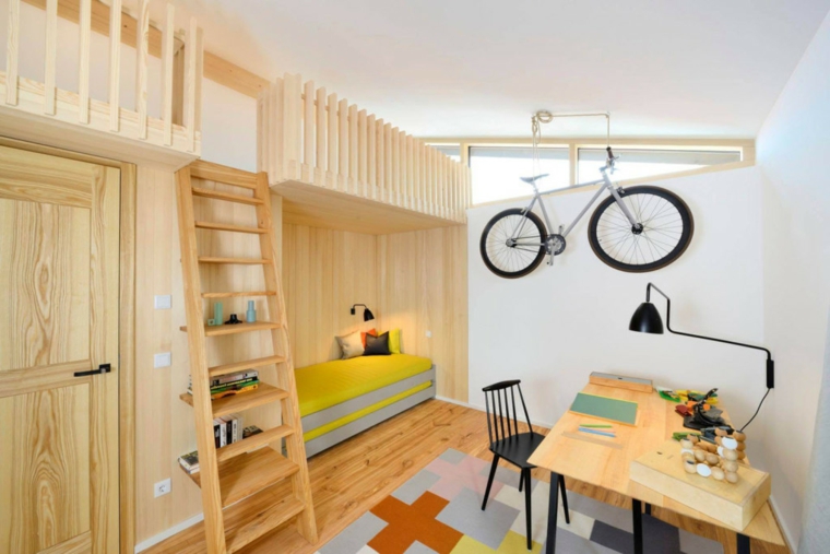 habitaciones infantiles madera estilo moderno