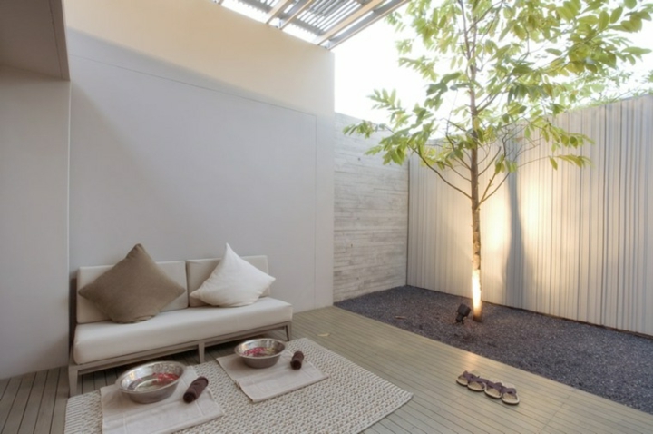 Jardin zen meditacion en ambientes inspiradores