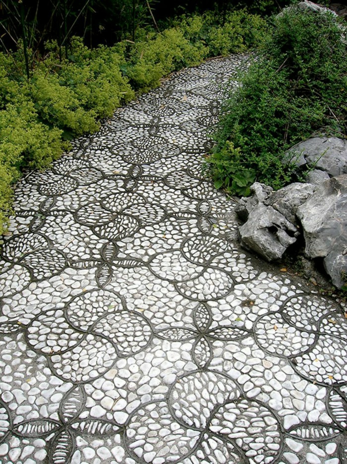 jardines mosaicos efectos atractivos rocas