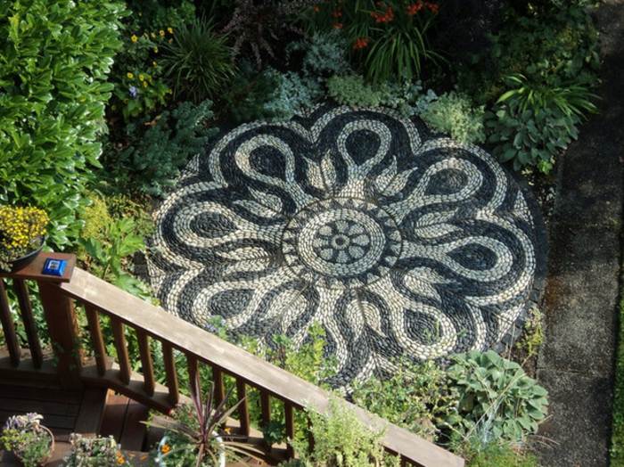 jardines mosaicos terrazas vistas maderas