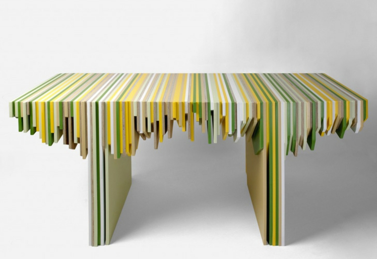 mesa de Corian de varios colores mesa paneles corian colores reciclados