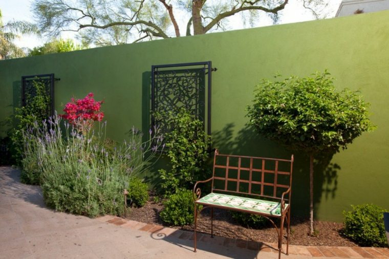 muro jardin color verde 