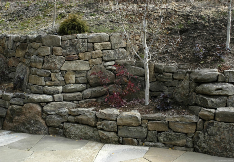 Muros de piedra seca sin cemento - 24 ideas para jardines