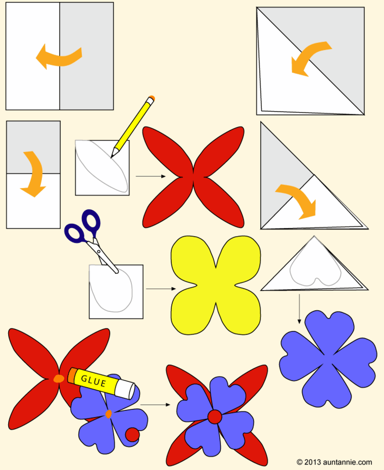 pasos hacer flores papel