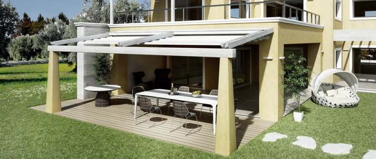 Pérgolas diseño de salones en el jardín protegidos del sol